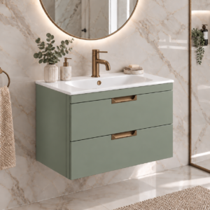Aubrey Sage 800 2 Drawer Wall Hung Vanity