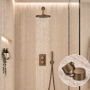 Fluted 2 Outlet Concealed Shower Set 1