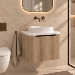 600 Fluted Curve Wall hung