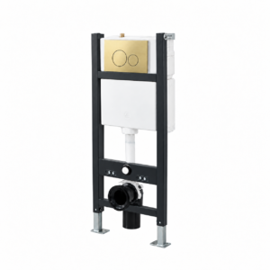 1135 Agua Wall Hung Frame, Cistern & Round Button Flushplate